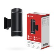 Светильник уличный настенный двусторонний НБУ ЦИЛИНДР-2хА60-NL-BL с подсветкой черный IP54 IN HOME