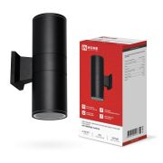 Светильник уличный настенный двусторонний НБУ ЦИЛИНДР-2хА60-BL алюминиевый черный IP54 IN HOME