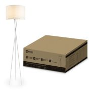 Светильник напольный под лампу ТНО 04-Е27-NW 230В бежевый абажур, белая тренога IN HOME