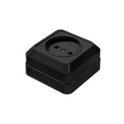 Розетка одинарная BOLLETO черная накладная 7022B IN HOME