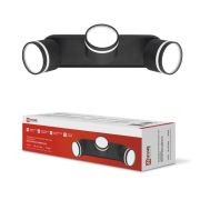 Светильник потолочный НПБ-СПОТ-GX53 3хSBM-NL-BL с подсветкой 380x80x90мм черный IN HOME