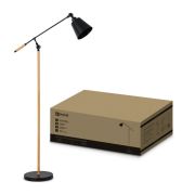 Светильник напольный под лампу ТНО 01К-Е27Ч 230В черный плафон, черный корпус IN HOME