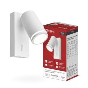 Светильник настенный под лампу NOTA P1хGU10-NL-WH с выключателем белый IN HOME