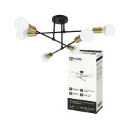 Люстра под лампу LOFT EASY-6E27-BLT 6хЕ27 черный, латунь IN HOME