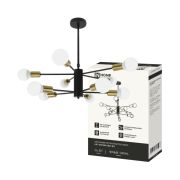 Люстра под лампу LOFT SPUTNIK-10E27-BLT 10хЕ27 черный, латунь IN HOME