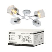 Люстра поворотная под лампу AURA TESO-4E27ST-WH 4хЕ27 прозрачные плафоны, белый корпус IN HOME