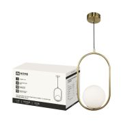 Светильник подвесной под лампу AURORA OVAL-G9-LT 1хG9 матовый плафон, латунный корпус IN HOME