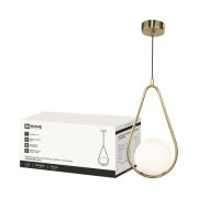 Светильник подвесной под лампу AURORA DROP-G9-LT 1хG9 матовый плафон, латунный корпус IN HOME