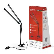 Светильник настольный на прищепке светодиодный СНП-Т2-ФИТО 2П20 красно-синий 20Вт 2 плафона, пульт на шнуре IN HOME