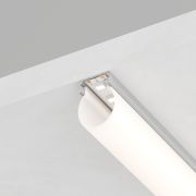 Профиль алюминиевый круглый узкий, серебро, CAB282