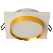 Светильник встраиваемый Feron DL506 потолочный GX53 белый + золото квадрат