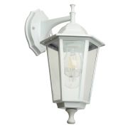 Светильник садово-парковый Feron 6102/PL6102 шестигранный на стену вниз 60W E27 230V, белый