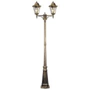 Светильник садово-парковый Feron 6214/PL6214 столб 2*100W E27 230V, черное золото