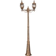 Светильник садово-парковый Feron 8114/PL8114 столб 2*100W E27 230V, черное золото