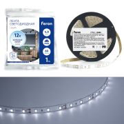 Светодиодная LED лента Feron LS604, 60SMD(2835)/m 4.8W/m 12V 1m 6500К