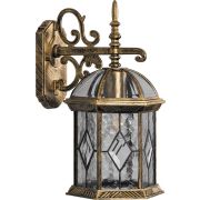 Светильник садово-парковый Feron PL131 шестигранный на стену вниз 60W E27 230V, черное золото