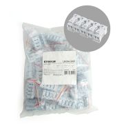 Клемма монтажная с/з STEKKER для подключения фазных проводников, 5 контактных групп (3 ввода, 3 вывода на полюс), LD294-5105