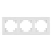 Рамка 3-местная, стекло, STEKKER, GFR00-7003-01, серия Катрин, белый