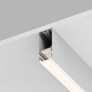 Профиль алюминиевый накладной/подвесной, с отсеком для БП, серебро, CAB267