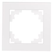 Рамка 1-местная, стекло, STEKKER, GFR00-7001-01, серия Катрин, белый