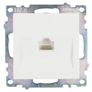 Розетка компьютерная 1-местная RJ-45 (механизм), STEKKER GLS00-7107-01, серия Катрин, белый