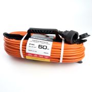 Удлинитель-шнур на рамке 1-местный с/з Stekker, HM05-01-50 (US1), 3*1,5мм2, 50м, 220В, 16А, Home, оранжевый