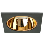 Светильник встраиваемый Feron DL3112 потолочный MR16 G5.3  черный + золото