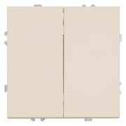 Выключатель 2-клавишный (механизм), STEKKER, 250В, 10А, серия Эмили, RSW10-5104-08, кашемир, soft touch