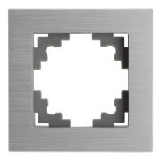 Рамка 1-местная, серебро, STEKKER, MFR00-7001-03, серия Катрин, серебро