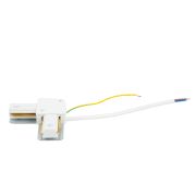 Коннектор угловой однофазный для шинопровода с проводом, белый, LD1021C