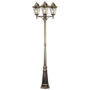 Светильник садово-парковый Feron 6215/PL6215 столб 3*100W E27 230V, черное золото