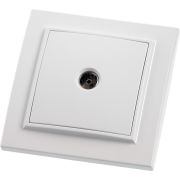 Розетка телевизионная 1-местная STEKKER, PST00-9008-01, 75 Ом, 5-862МГц, серия Эрна, белый