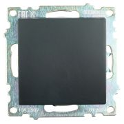 Переключатель 1-клавишный (механизм), STEKKER GLS10-7105-05, 250V, 10А, серия Катрин, черный