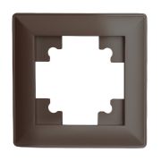 Рамка STEKKER, PFR00-7001-04 1-местная, пластик, серия Катрин, шоколад