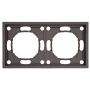 Рамка STEKKER, PFR00-5002-09 2-местная, серия Эмили, антрацит, soft touch