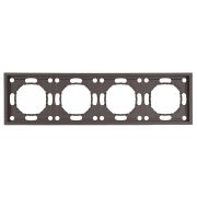 Рамка STEKKER, PFR00-5004-09 4-местная, серия Эмили, антрацит, soft touch