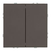 Переключатель перекрестный 2-клавишный (механизм), STEKKER, 250В, 10А, серия Эмили, RSW10-5111-09, антрацит, soft touch