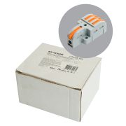 Клемма супер-компактная разветвительная 1 вход, 3 выхода, наборная STEKKER,LD220-103