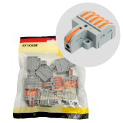 Клемма супер-компактная разветвительная 1 вход, 5 выходов, наборная STEKKER,LD220-105  (DIY упак 10 шт)