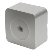 Розетка RJ-45 открытой установки, 1-местная, STEKKER, серия София, серебро, MST00-20-03