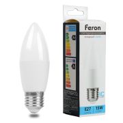 Лампа светодиодная Feron LB-980 Свеча E27 15W 175-265V 6400K