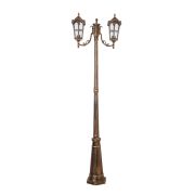 Светильник садово-парковый Feron PL109  четырехгранный,столб 2*60W 230V E27, черное золото