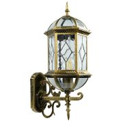 Светильник садово-парковый Feron PL130 шестигранный на стену вверх 60W E27 230V, черное золото