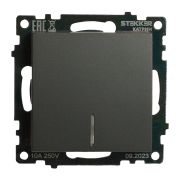 Выключатель 1-клавишный c индикатором (механизм), 250В, 10А, серия Катрин, графит, GLS10-7101-06