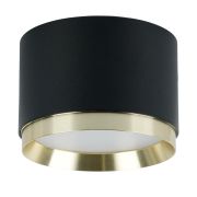 Светильник потолочный Feron Barrel DUET HL459 12W, 230V,GX53, черный + золото IP20