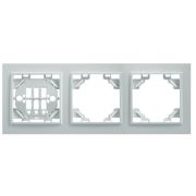 Рамка 3-местная горизонтальная STEKKER, PFR00-9003-01, серия Эрна, белый