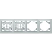 Рамка 4-местная горизонтальная STEKKER, PPFR00-9004-01, серия Эрна, белый