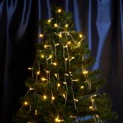 Светодиодная гирлянда Feron CL90  7 веток (2м) + 1.5м 230V 2700K, c питанием от сети, прозрачный шнур