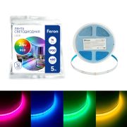 Светодиодная COB лента Feron LS531 576SMD(2110) 14Вт/м 24V 5000*10*1.8мм RGB, IP20