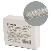 Зажим винтовой концевой изолированный КЗВИ-2,5 450В, 24А, 10 контактов, поликарбонат  LD228-24А